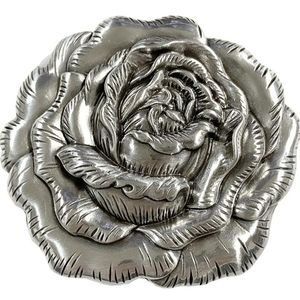 Antique rose belt buckle approximately 3.5"